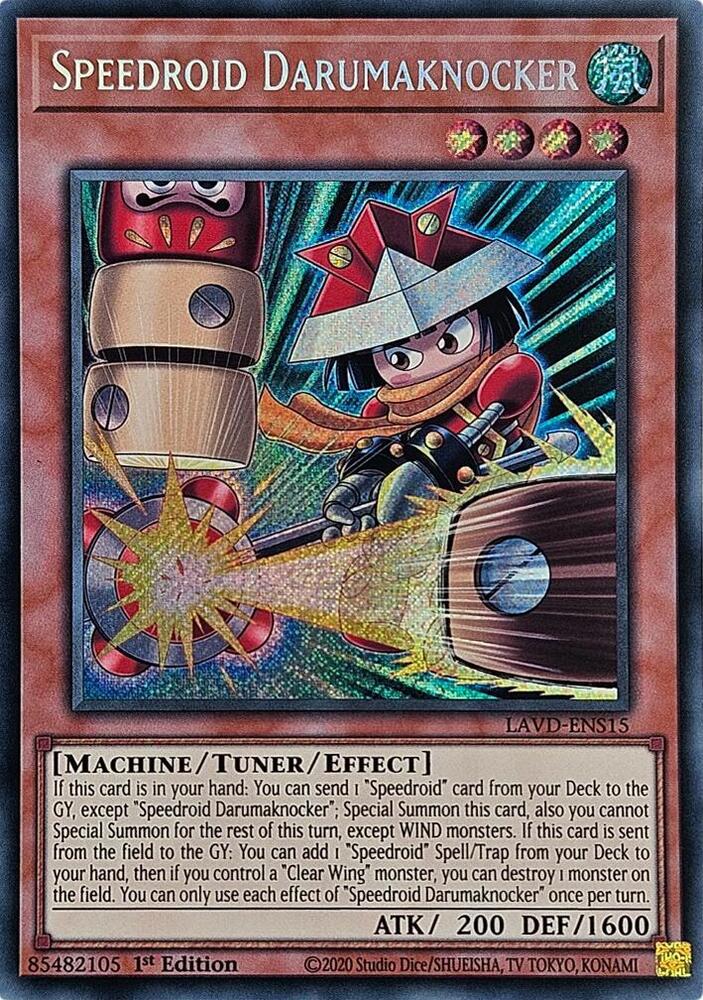 Speedroid Darumaknocker (Secret Rare) LAVD-ENS15 (Legendary Arc-V Decks)