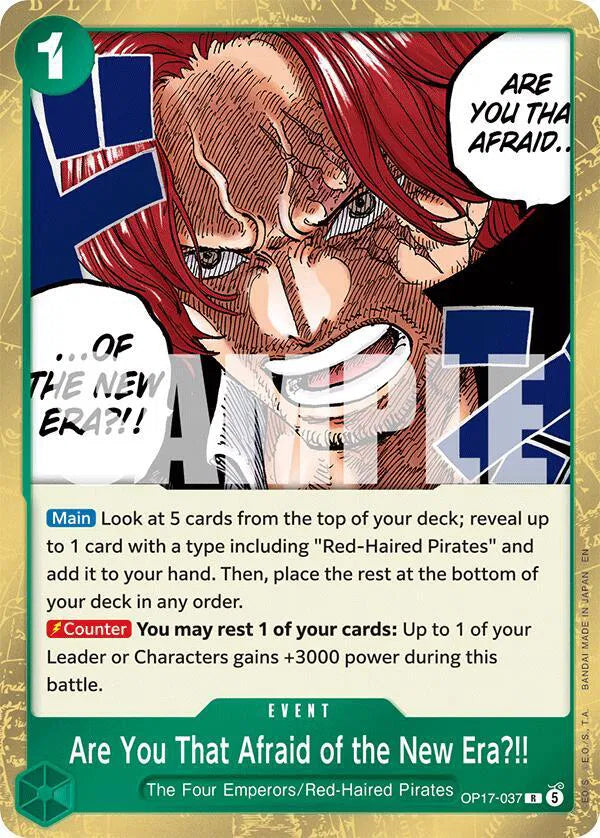 Are You That Afraid of the New Era?! OP17-037 (The World's Strongest Warriors)