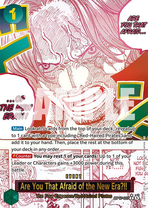 Are You That Afraid of the New Era?! (Alternate Art) OP17-037 (The World's Strongest Warriors)