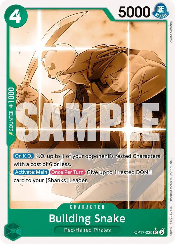 Building Snake (Pandaman Art) OP17-025 (The World's Strongest Warriors)