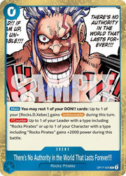 There's No Authority in the World That Lasts Forever!!! OP17-055 (The World's Strongest Warriors)