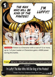 I'm Luffy!! The Man Who Will Be King of the Pirates!! OP17-096 (The World's Strongest Warriors)