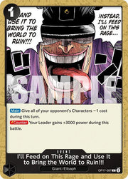 I'll Feed on This Rage and Use It to Bring the World to Ruin!!! OP17-097 (The World's Strongest Warriors)