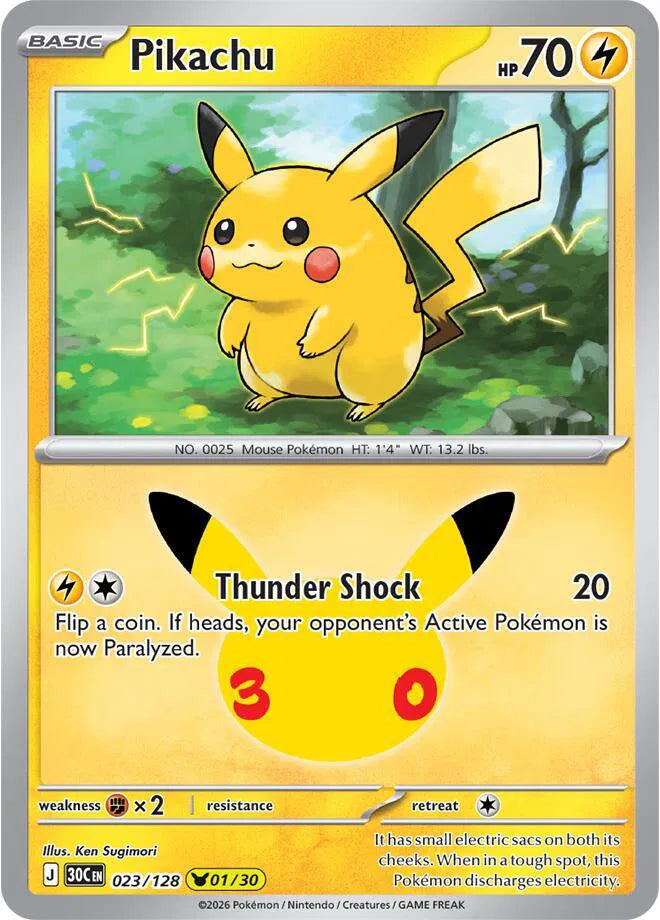 Pikachu 023/128 (30th Celebration)