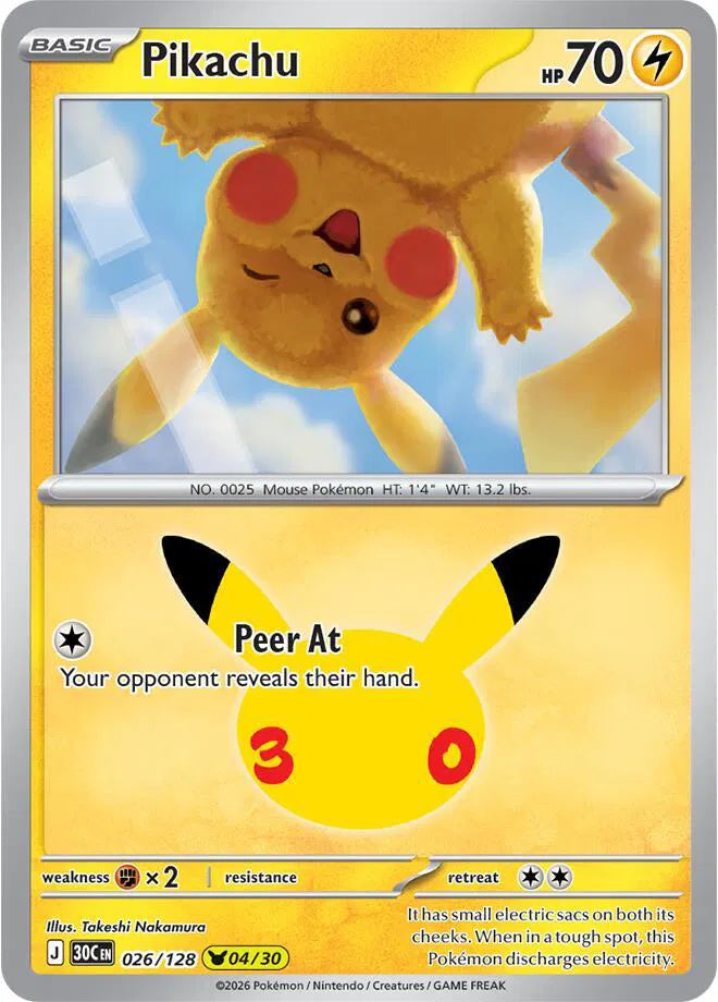 Pikachu 026/128 (30th Celebration)