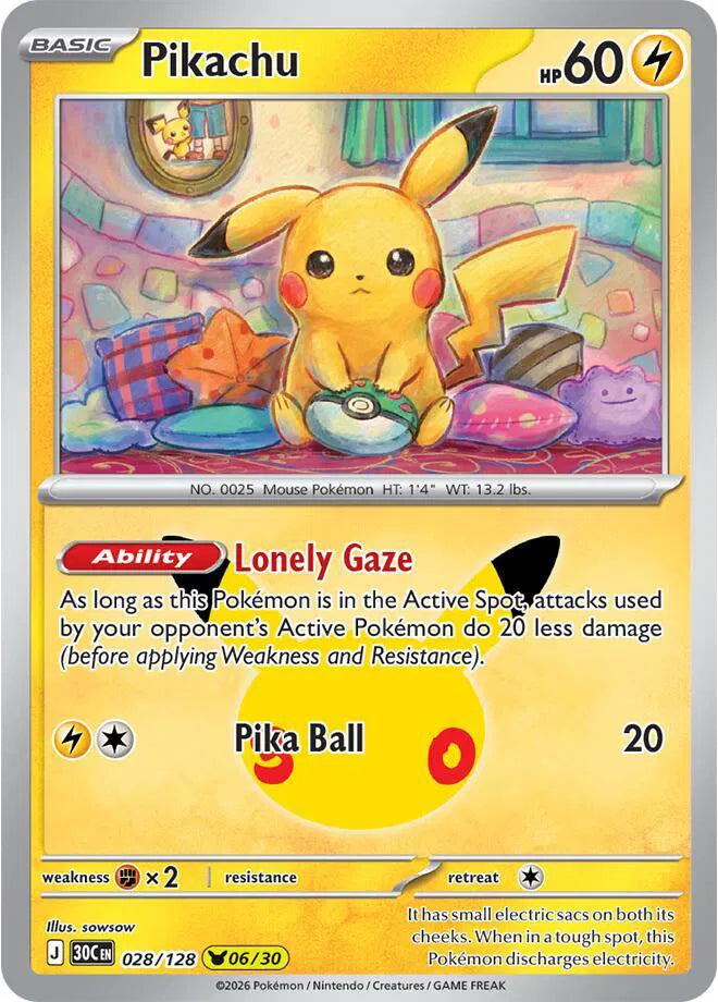 Pikachu - 028/128 - ME: 30th Celebration (30C)