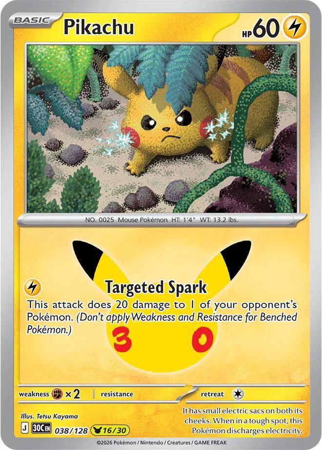 Pikachu 038/128 (30th Celebration)