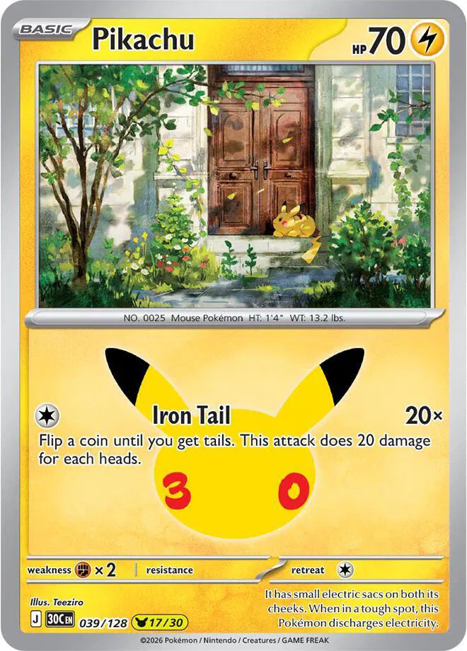 Pikachu 039/128 (30th Celebration)