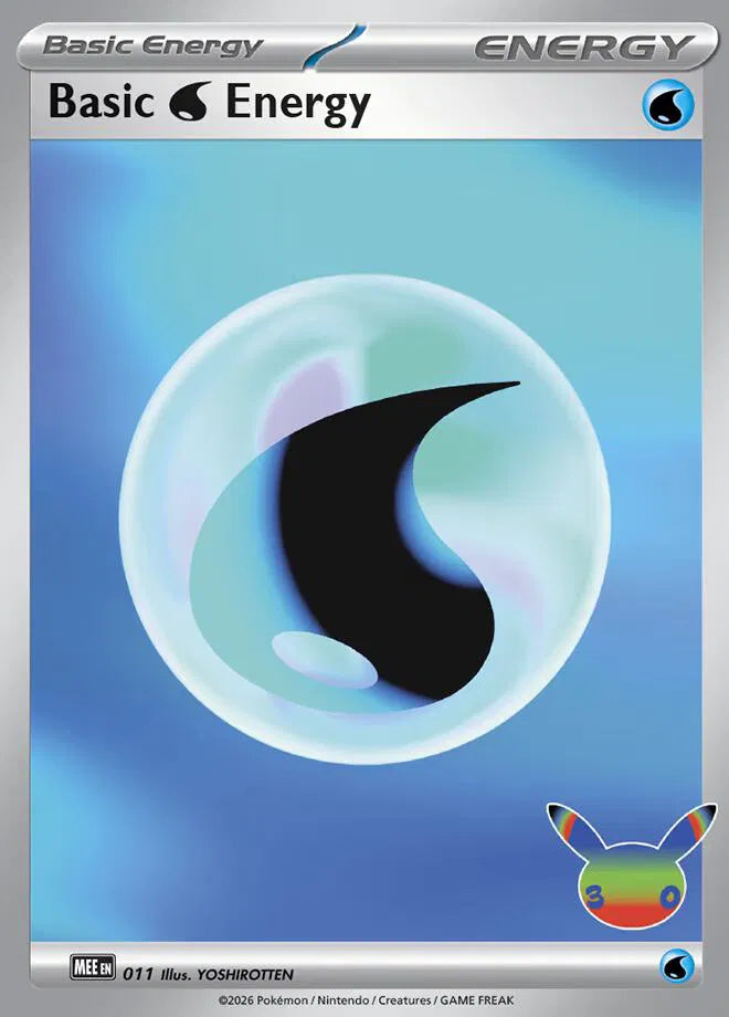 Basic Water Energy - 011 (30th Celebration) (MEE: Mega Evolution Energies)
