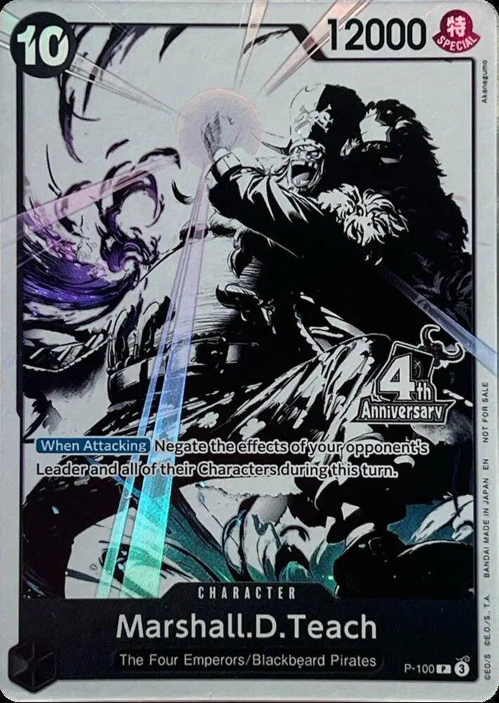 Marshall.D.Teach (4th Anniversary Treasure Campaign Pack) P-100 (One Piece Promotion Cards)