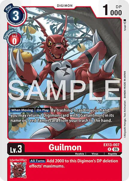 Guilmon EX13-007 R (Chivalrous XIII)
