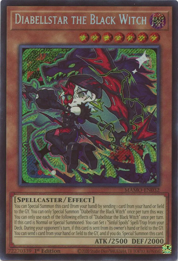 Diabellstar the Black Witch (Secret Rare) MAMO-EN032 (Magnificent Monsters)