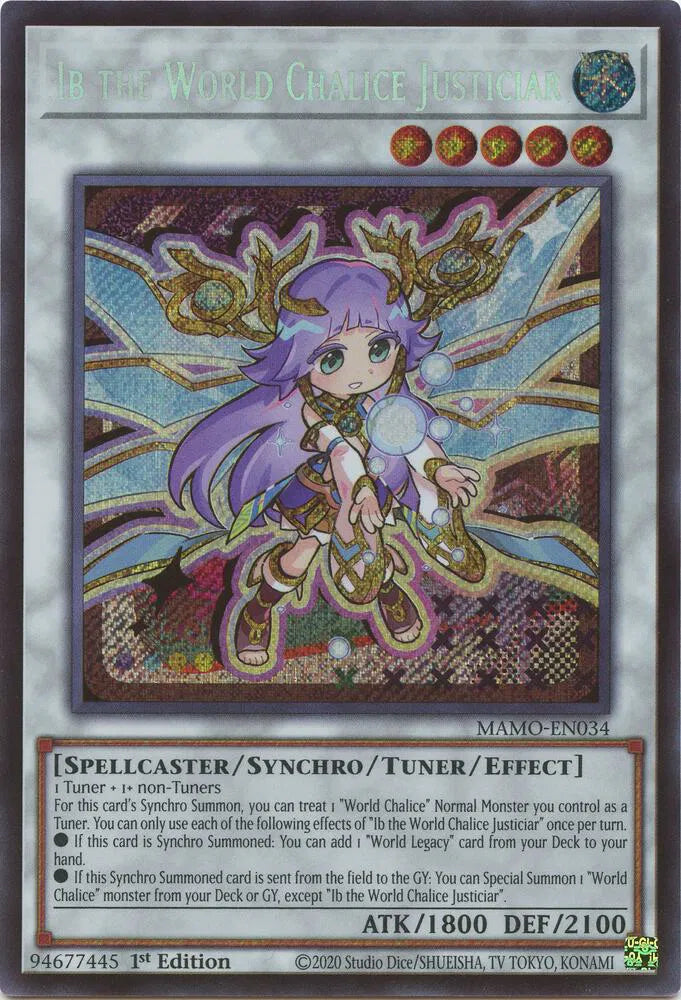 Ib the World Chalice Justiciar (Secret Rare) MAMO-EN034 (Magnificent Monsters)
