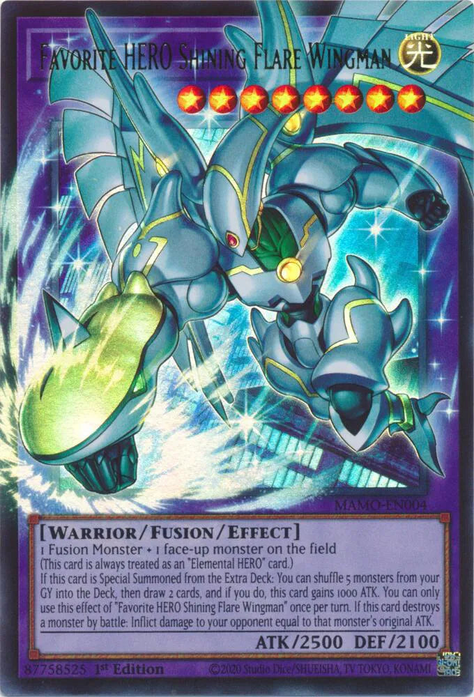 Favorite HERO Shining Flare Wingman (Extended Art) MAMO-EN004 (Magnificent Monsters)