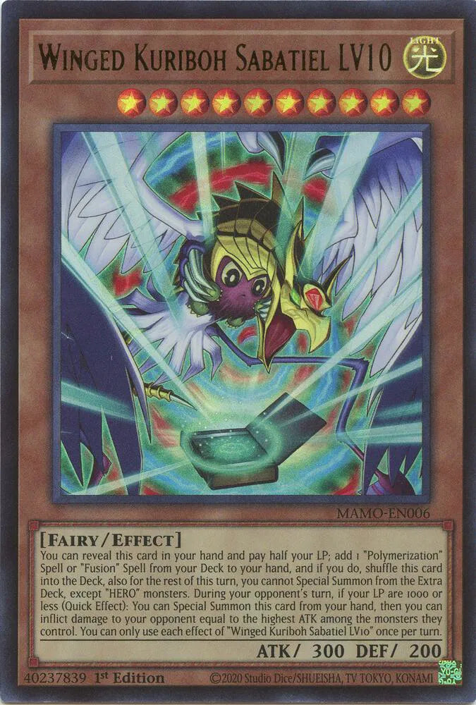 Winged Kuriboh Sabatiel LV10 MAMO-EN006 (Magnificent Monsters)