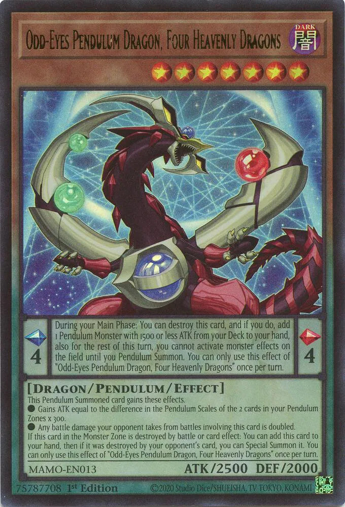 Odd-Eyes Pendulum Dragon, Four Heavenly Dragons MAMO-EN013 (Magnificent Monsters)