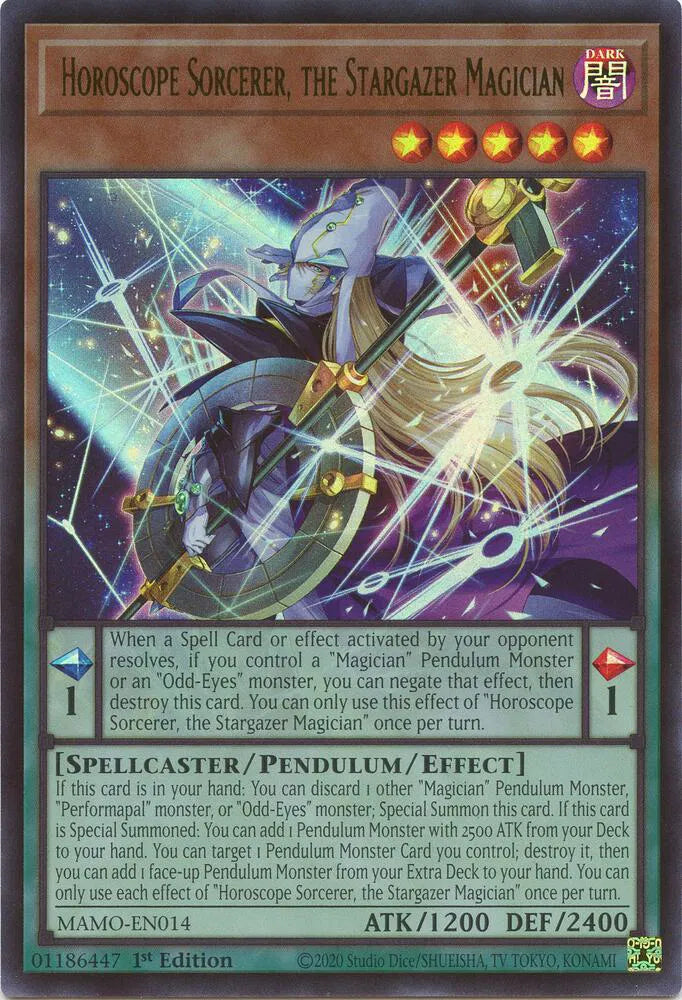 Horoscope Sorcerer, the Stargazer Magician MAMO-EN014 (Magnificent Monsters)