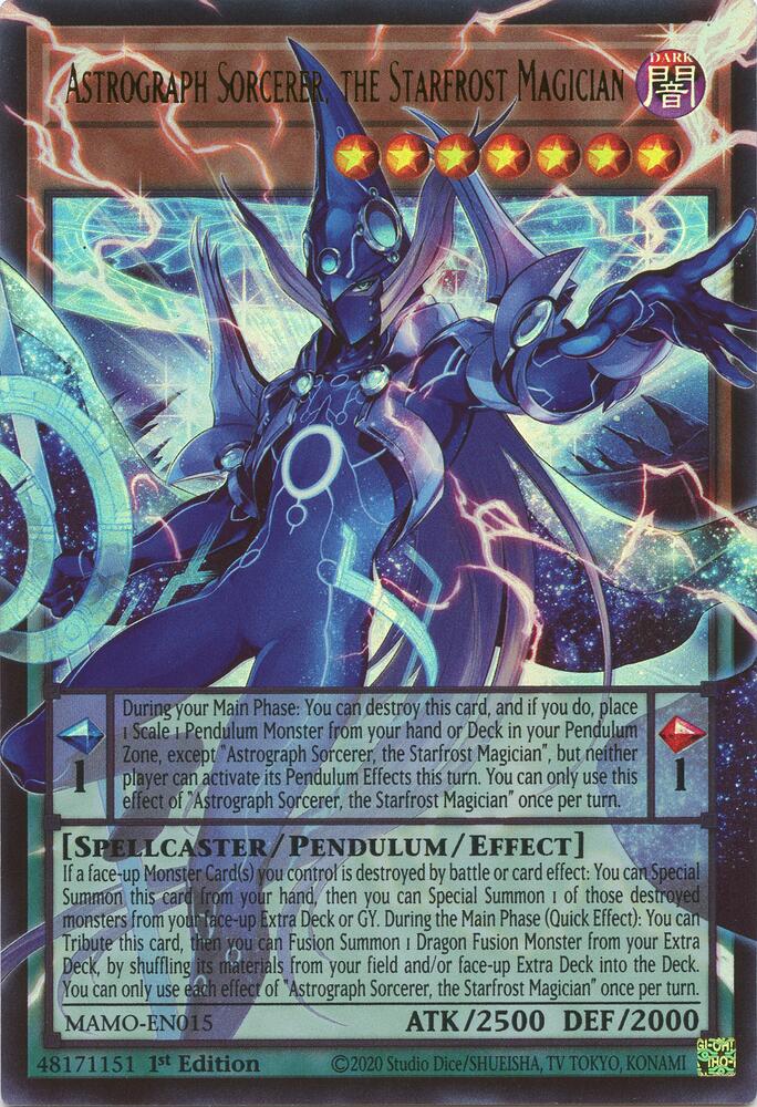 Astrograph Sorcerer, the Starfrost Magician (Extended Art) MAMO-EN015 (Magnificent Monsters)
