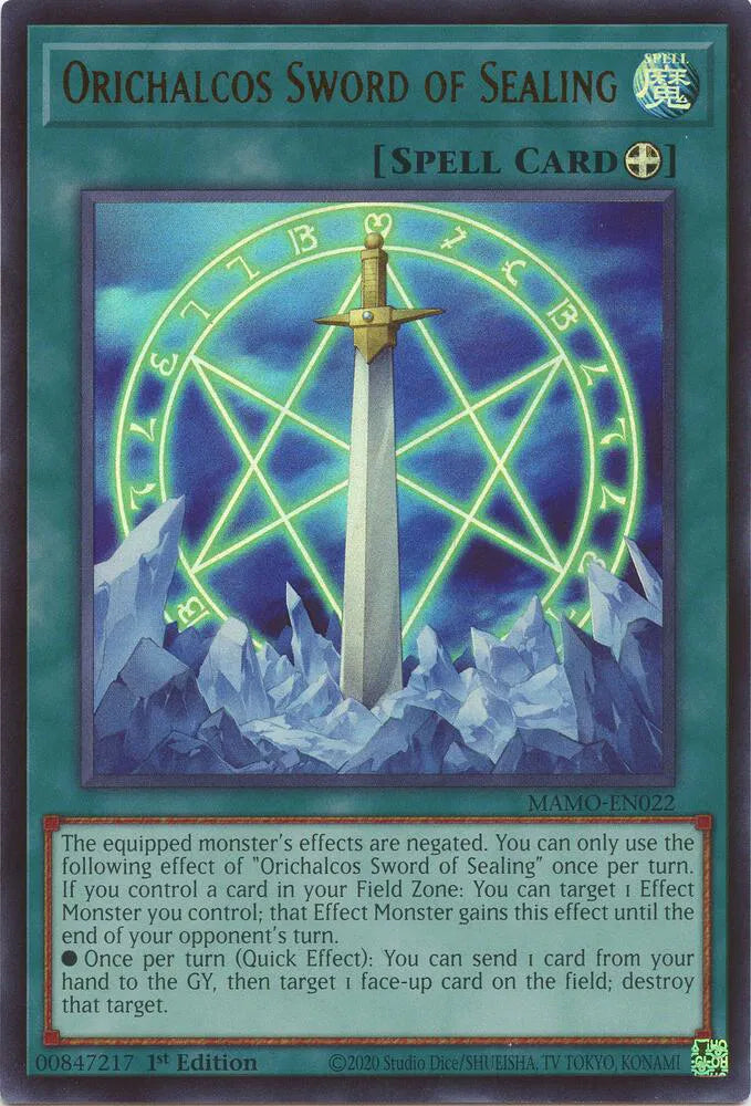 Orichalcos Sword of Sealing MAMO-EN022 (Magnificent Monsters)