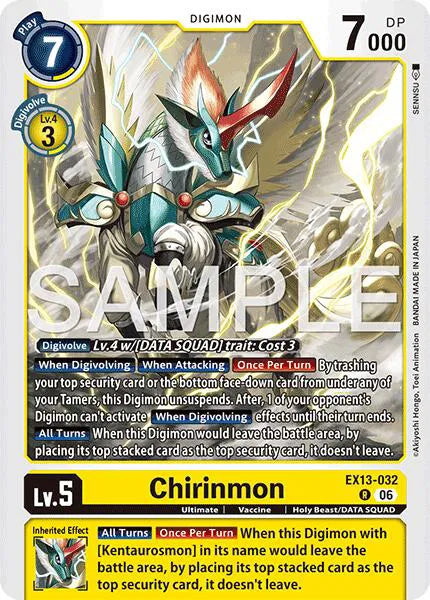 Chirinmon EX13-032 R (Chivalrous XIII)