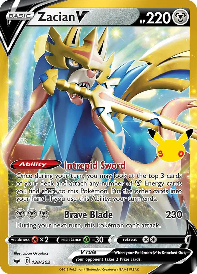 Zacian V 138/202 (30th Celebration: Classic Collection)