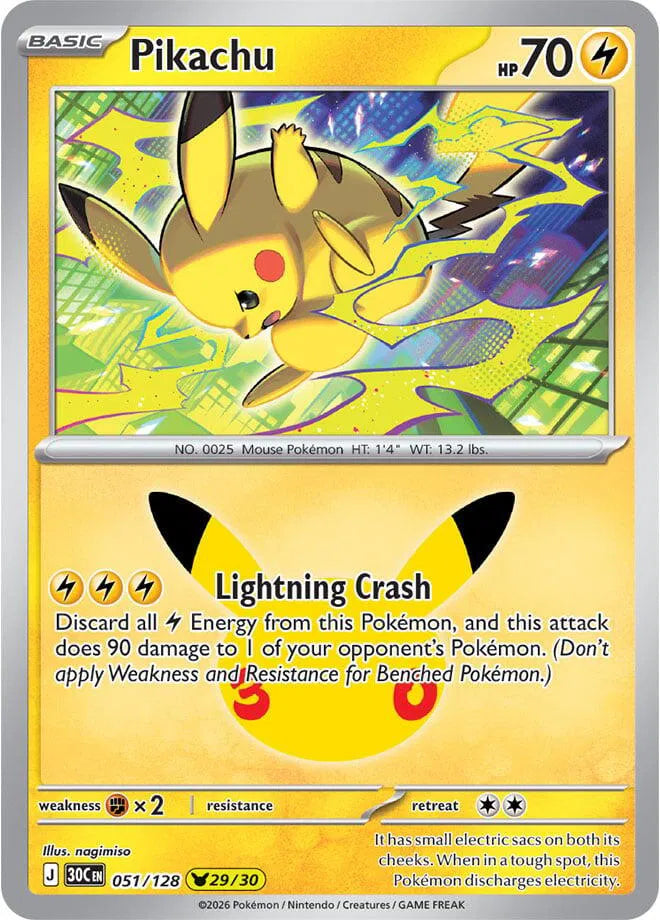 Pikachu 051/128 (30th Celebration)