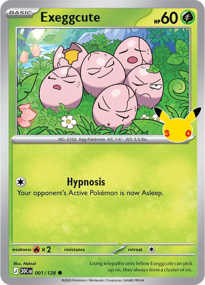 Exeggcute 001/128 (30th Celebration)