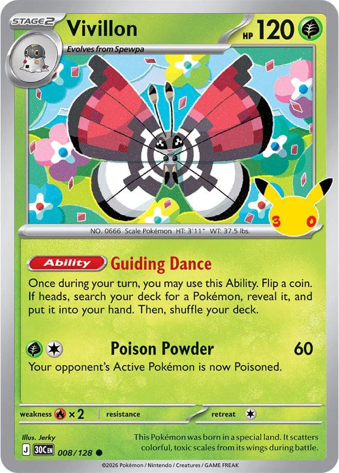Vivillon 008/128 (30th Celebration)