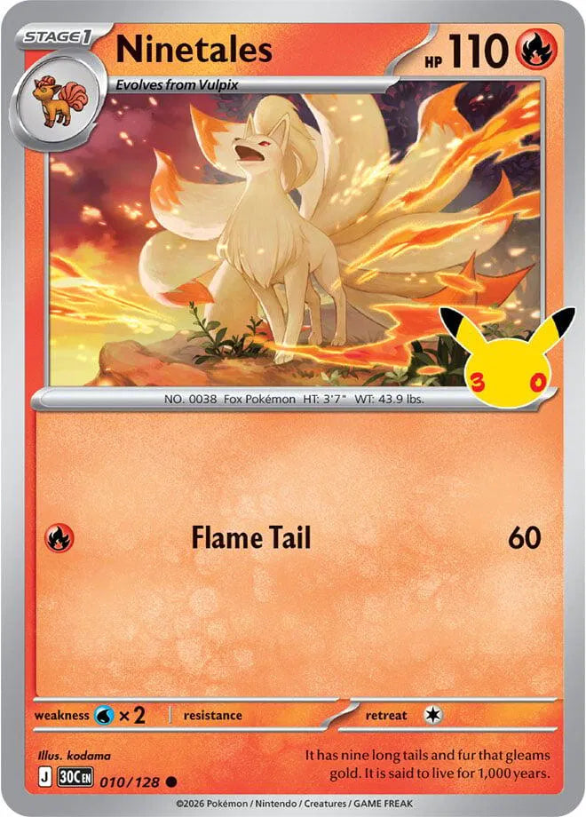 Ninetales 010/128 (30th Celebration)