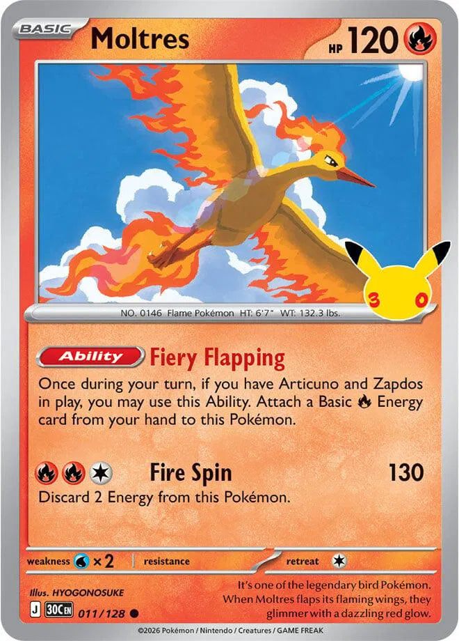 Moltres 011/128 (30th Celebration)
