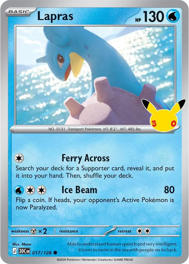 Lapras 017/128 (30th Celebration)