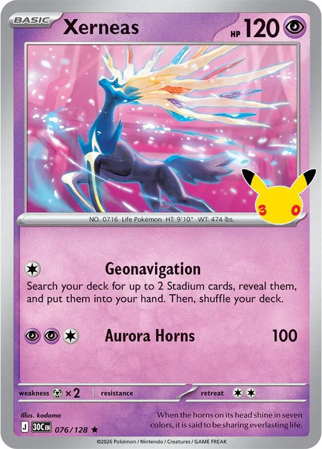 Xerneas - 076/128 - ME: 30th Celebration (30C)