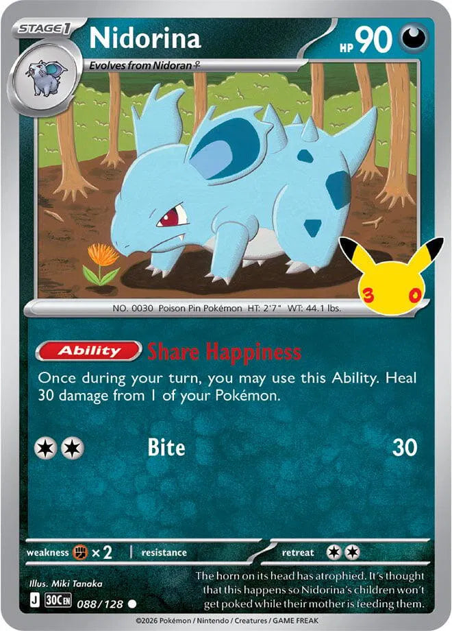 Nidorina 088/128 (30th Celebration)