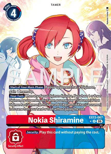 Nokia Shiramine (Alternate Art) EX13-067 R (Chivalrous XIII)