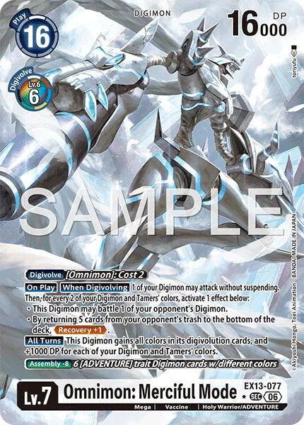 Omnimon: Merciful Mode (Alternate Art) EX13-077 SEC (Chivalrous XIII)