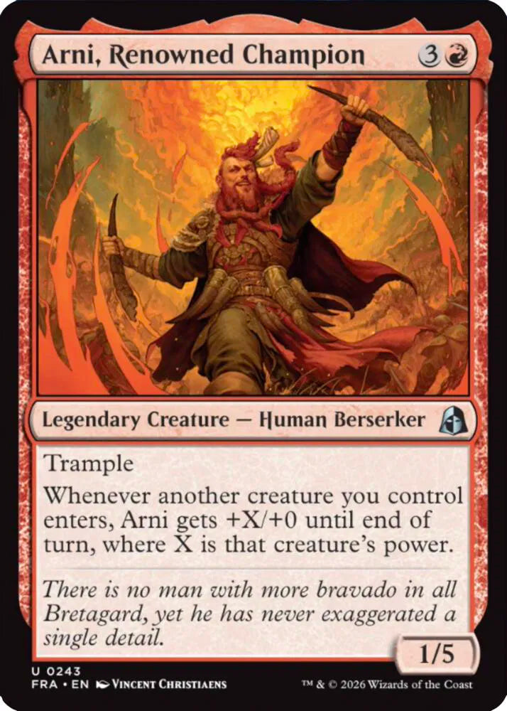 Arni, Renowned Champion 243 · Foil (Reality Fracture)
