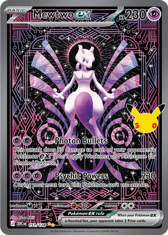 30th Celebration Mewtwo ex 151/128