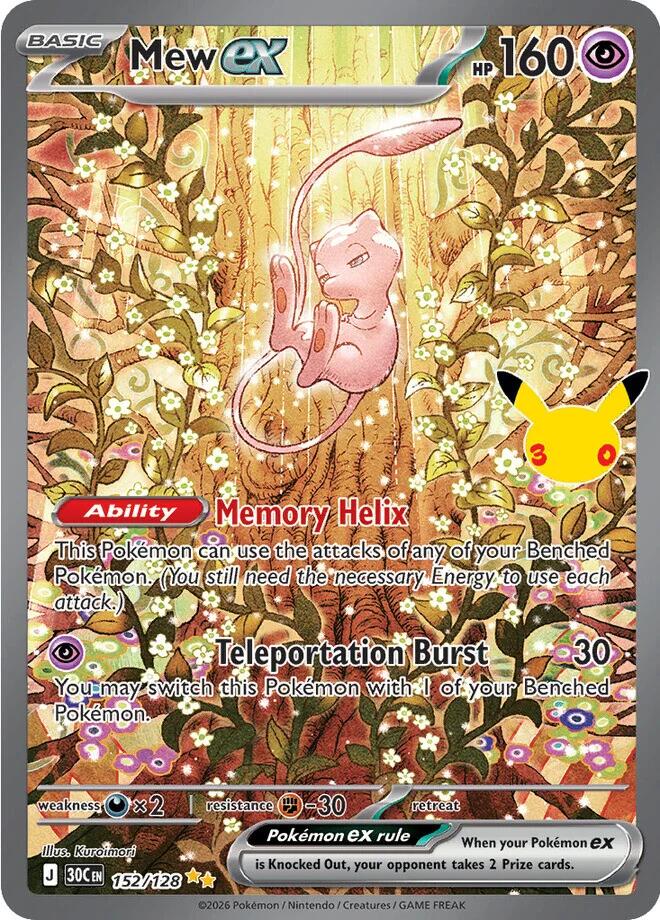 30th Celebration Mew ex 152/128
