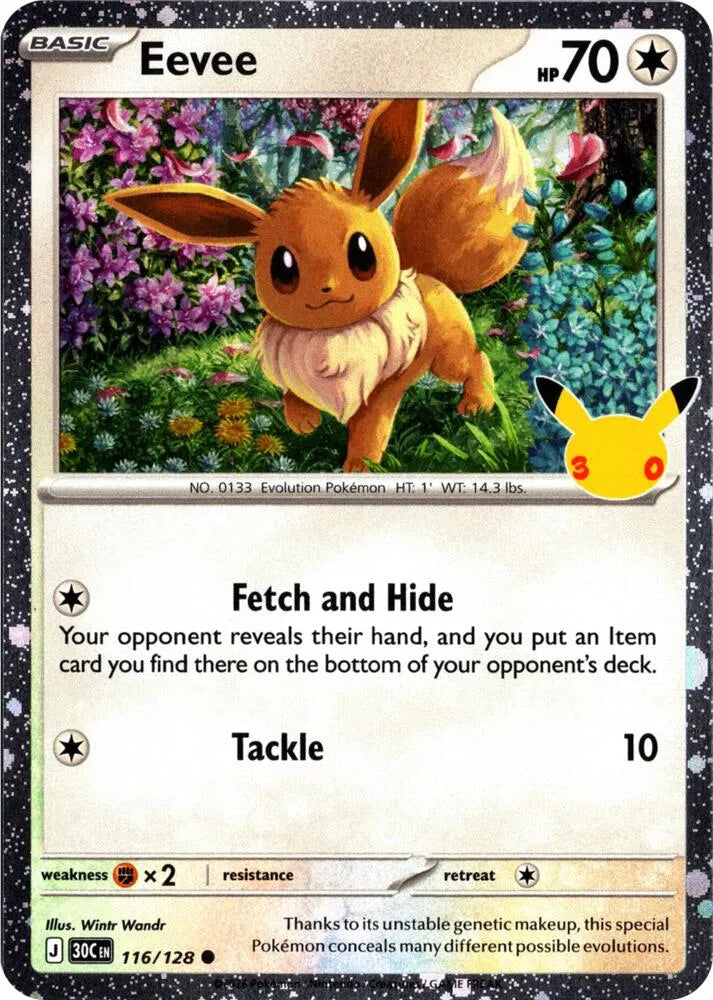 Eevee - 116/128 (30th Celebration) (Blister Exclusives)