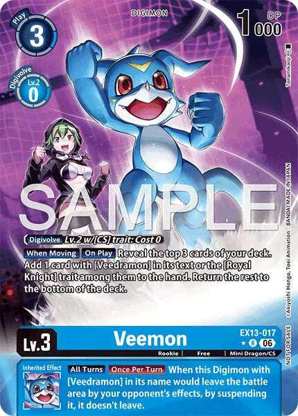 Veemon (Extended Art) EX13-017 R (Chivalrous XIII)