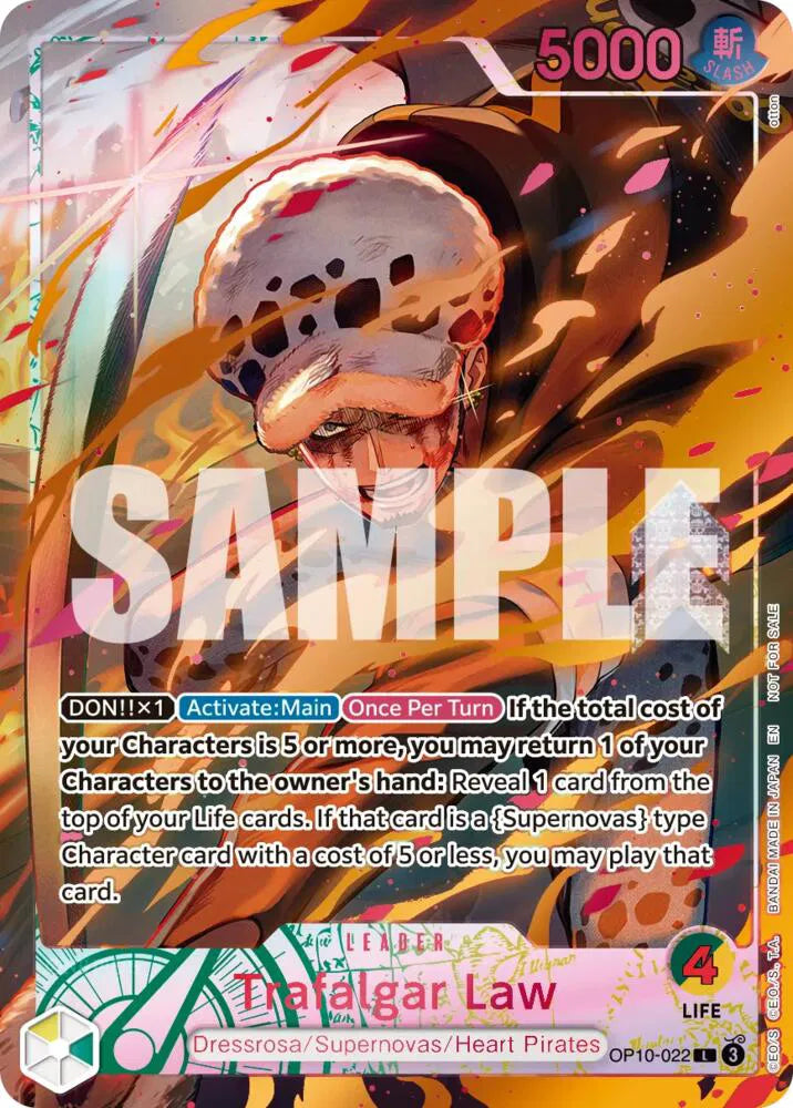 Trafalgar Law (Flame-Flame Fruit Coliseum) OP10-022 (One Piece Promotion Cards)