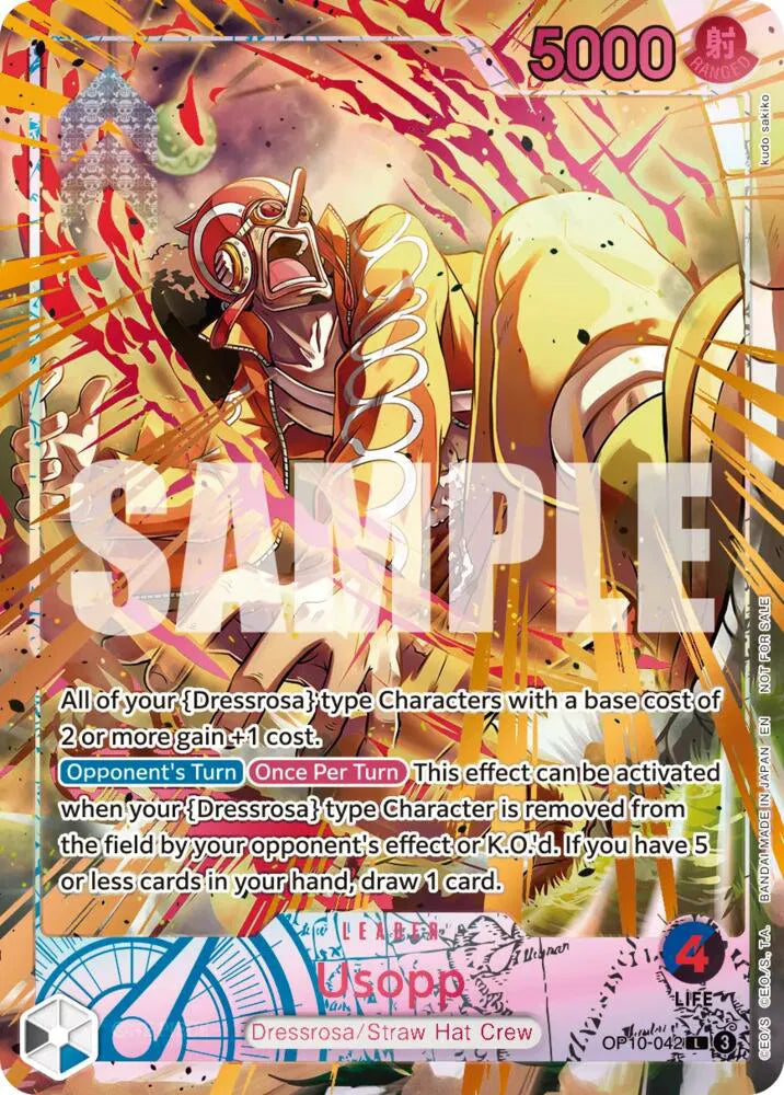 Usopp (Flame-Flame Fruit Coliseum) OP10-042 (One Piece Promotion Cards)