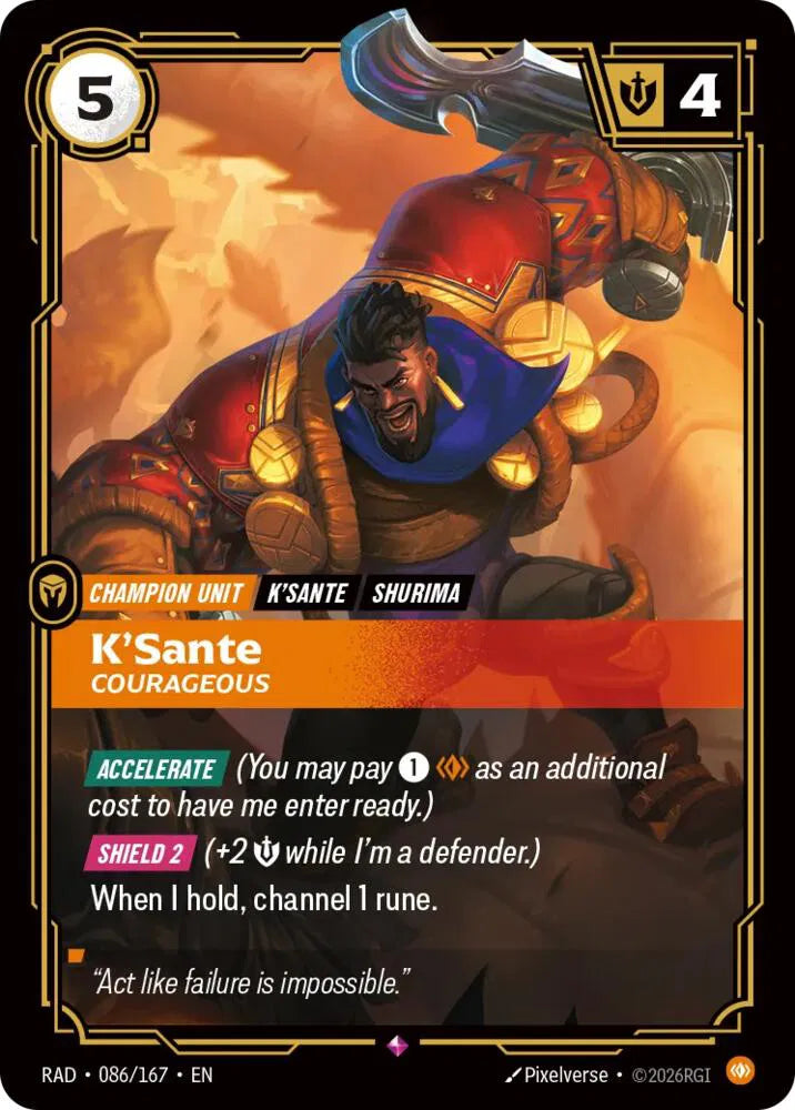 K'Sante, Courageous 086/167 (Radiance)