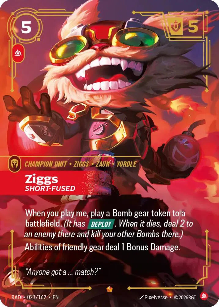 Ziggs, Short-Fused 023/167 (Radiance)