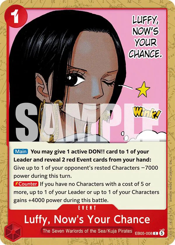Luffy, Now's Your Chance EB05-008 (Extra Booster: One Piece Heroine's Edition Vol. 2)