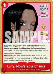 Luffy, Now's Your Chance EB05-008 (Extra Booster: One Piece Heroine's Edition Vol. 2)