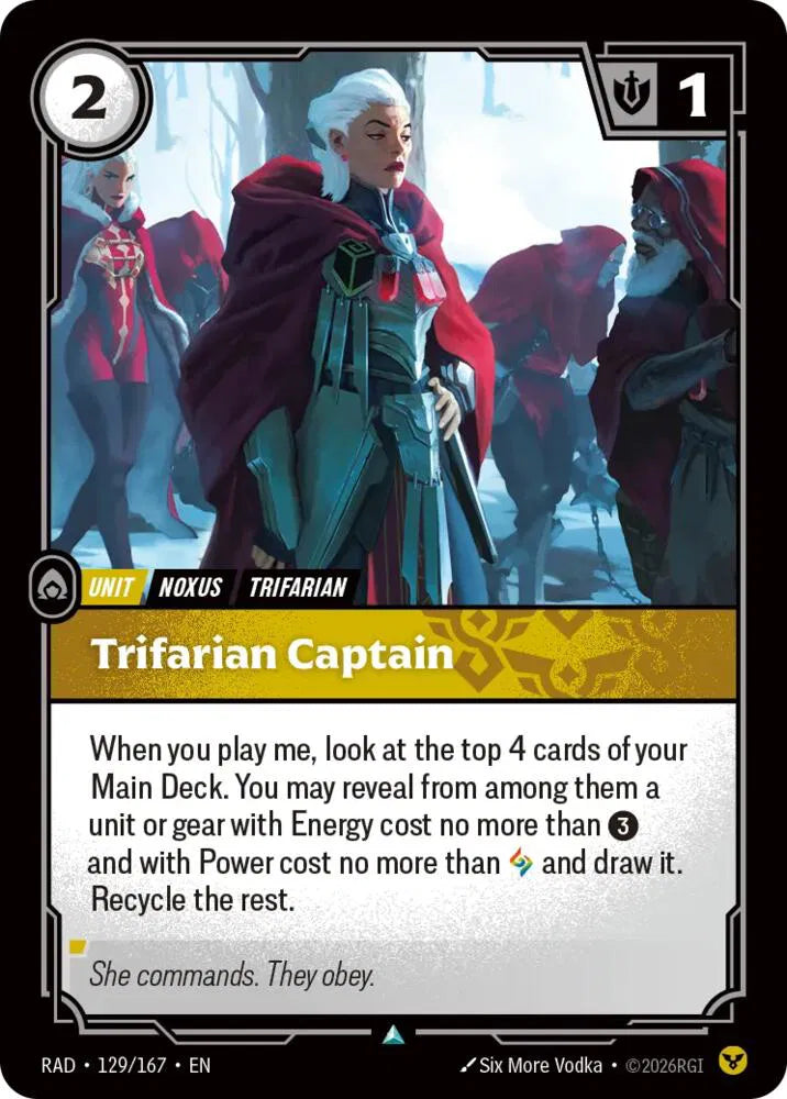 Trifarian Captain 129/167 · Normal (Radiance)