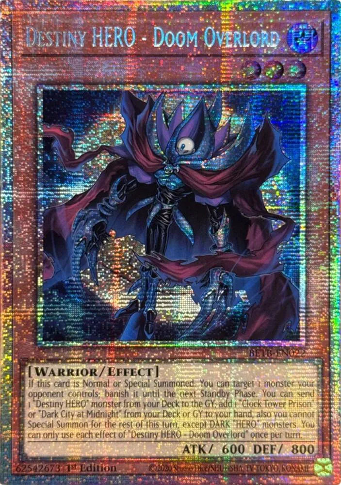 Destiny HERO - Doom Overlord (Starlight Rare) BETB-EN022 (Beyond the Brave)