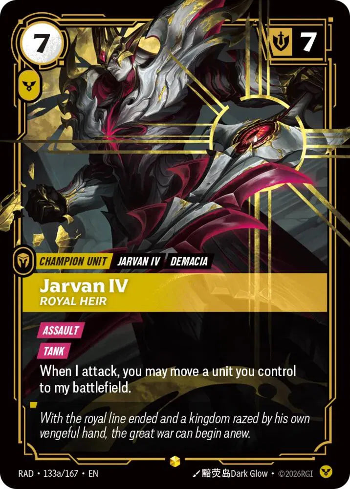 Jarvan IV, Royal Heir (Alternate Art) 133a/167 (Radiance)