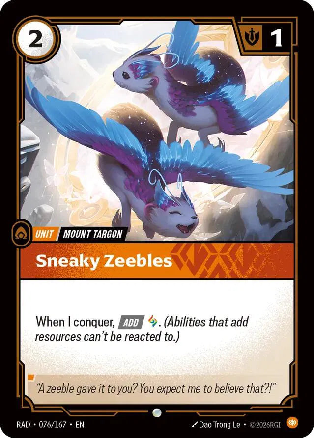 Sneaky Zeebles 076/167 · Normal (Radiance)